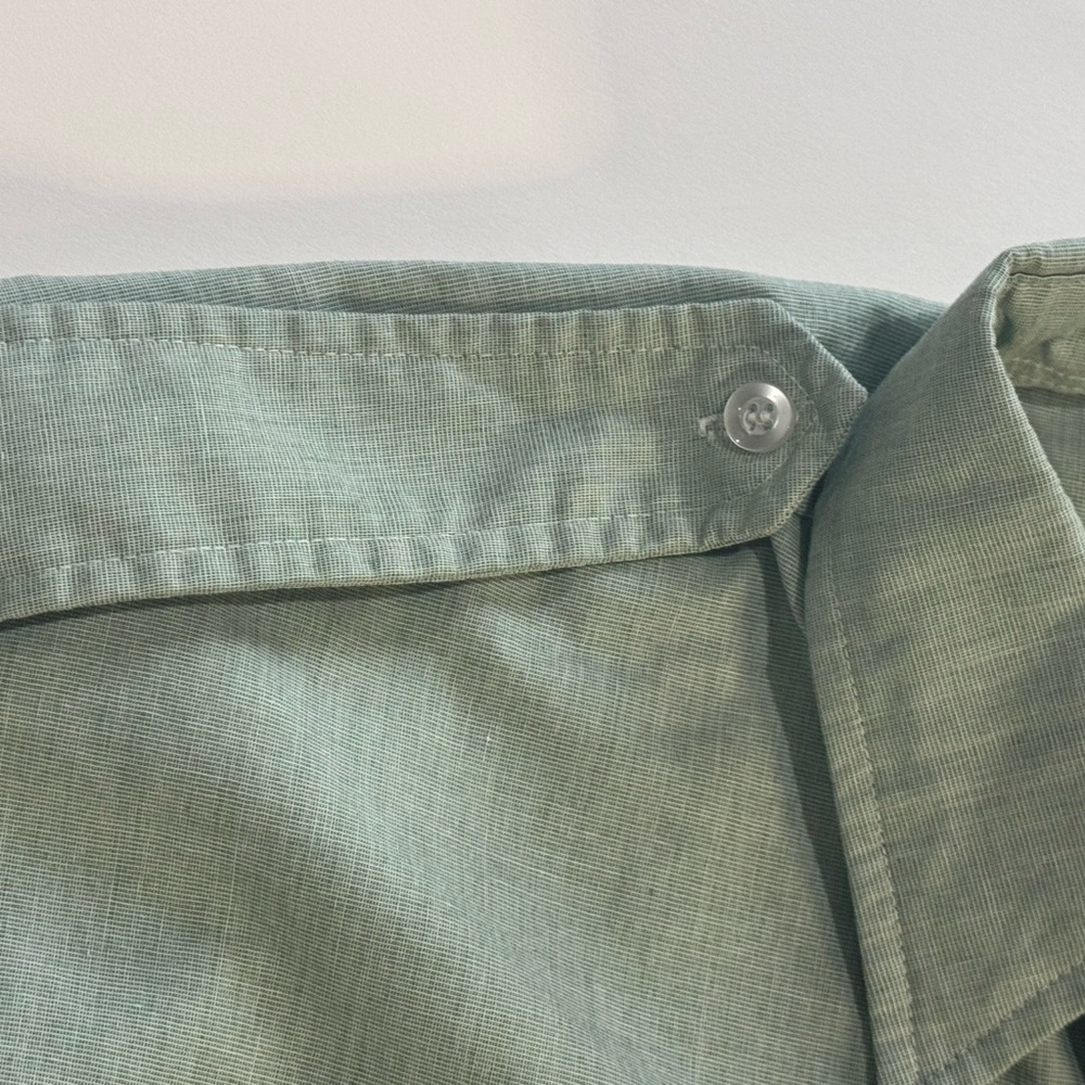 US Military DSCP AG-415 Shirt Mens Size 17 Green Short Sleeve Uniform - Picture 9 of 11